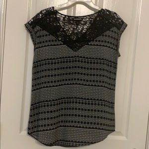 Express Navy & white blouse